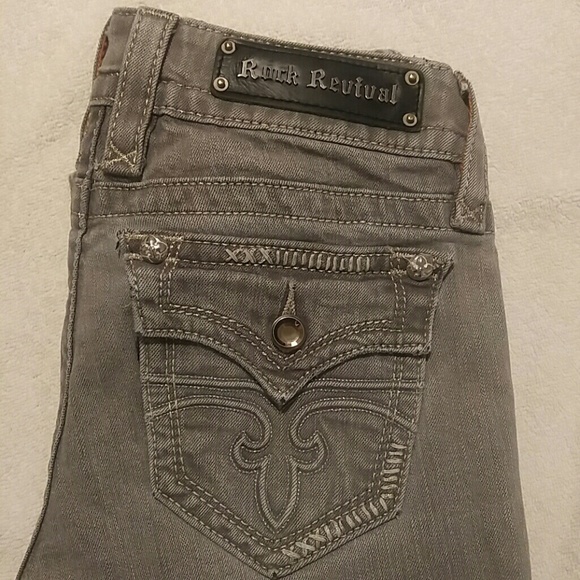 Rock Revival Denim - Rock Revival Gray Celine Jeans